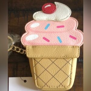 Ice Cream Cone Keychain with Sprinkles
